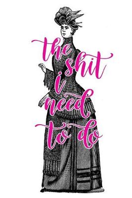 Book cover for 2019 Weekly Planner Shit I Need To Do Funny Saying Victorian Lady 134 Pages