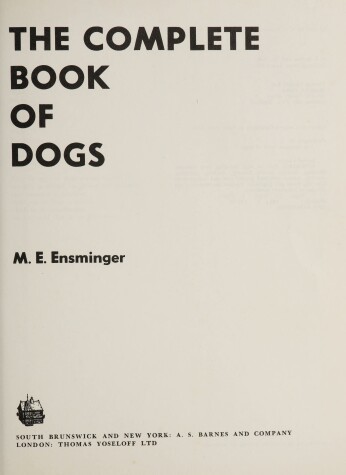 Book cover for Complete Book of Dogs