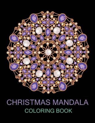 Book cover for Christmas Mandala coloring book