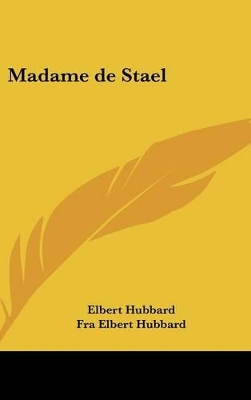 Book cover for Madame de Stael