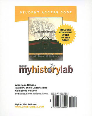 Book cover for MyLab History with Pearson eText -- Standalone Access Card -- for American Stories, Combined Volume