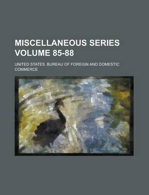 Book cover for Miscellaneous Series Volume 85-88