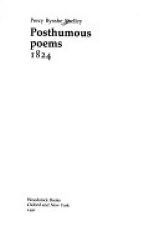 Cover of Posthumous Poems