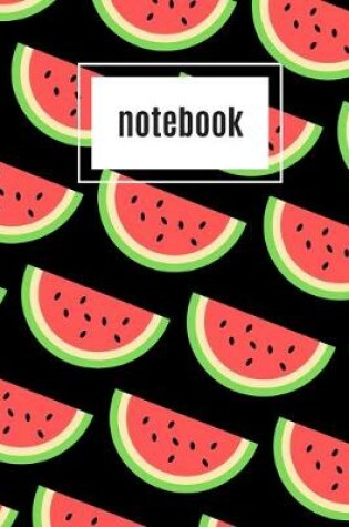 Cover of Watermelon print black notebook