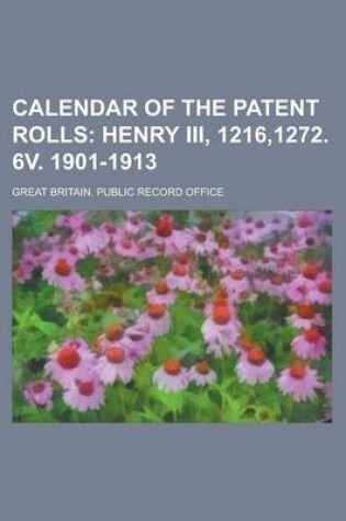 Cover of Calendar of the Patent Rolls