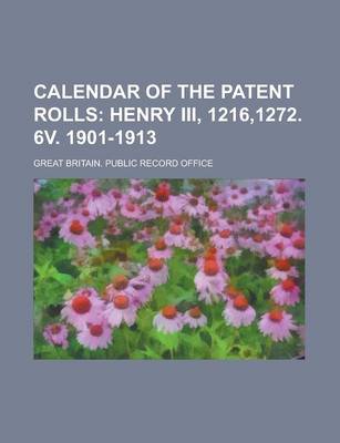 Book cover for Calendar of the Patent Rolls