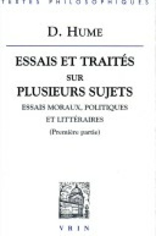 Cover of Essais Et Traites Sur Plusieurs Sujets I