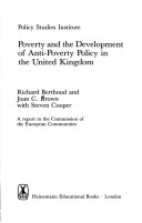 Book cover for Poverty and the Development of Anti-poverty Policy in the United Kingdom