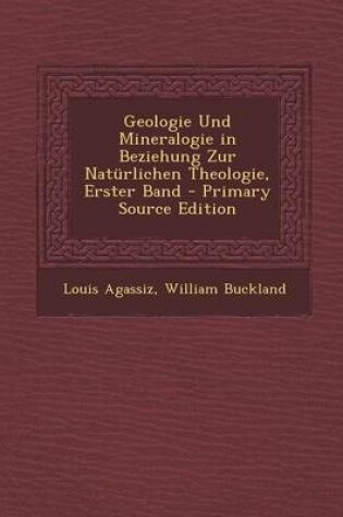 Cover of Geologie Und Mineralogie in Beziehung Zur Naturlichen Theologie, Erster Band