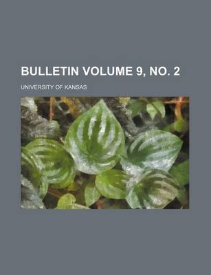 Book cover for Bulletin Volume 9, No. 2