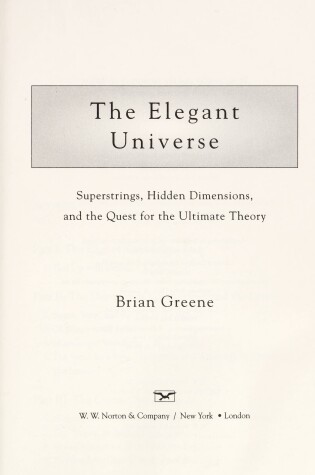 Cover of The Elegant Universe