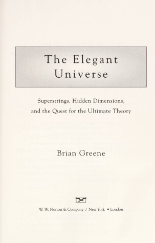 Book cover for The Elegant Universe
