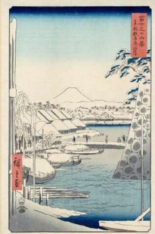 Cover of Riverbank at Sukiya in Edo, Ando Hiroshige. Blank Journal