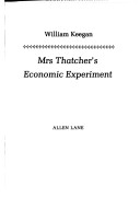 Book cover for Mrs. Thatcher's Economic Experiment