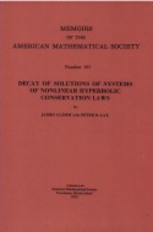 Cover of Decay of Solutions of Systems of Nonlinear Hyperbolic Conservation Laws