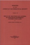 Book cover for Decay of Solutions of Systems of Nonlinear Hyperbolic Conservation Laws