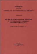 Cover of Decay of Solutions of Systems of Nonlinear Hyperbolic Conservation Laws