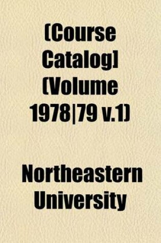 Cover of [Course Catalog] Volume 1978/79 V.1