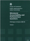 Cover of Ministerial accountability and Parliamentary questions