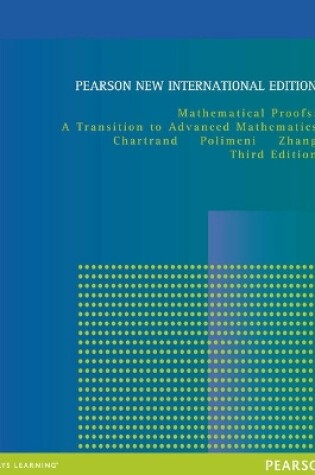 Cover of Mathematical Proofs: Pearson New International Edition PDF eBook