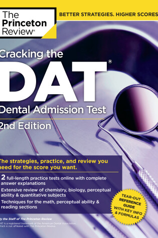 Cover of Cracking the DAT (Dental Admission Test), 2nd Edition