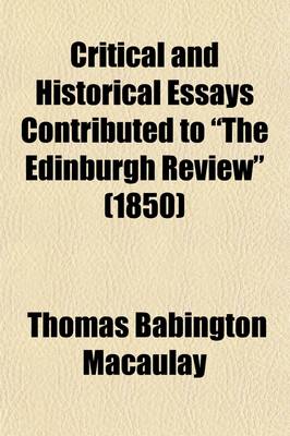 Book cover for Critical and Historical Essays, Contributed to the Edinburgh Review (Volume 4)