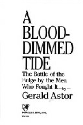 Cover of A Blood-Dimmed Tide