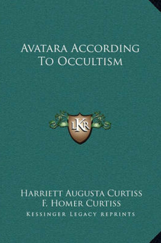 Cover of Avatara According to Occultism