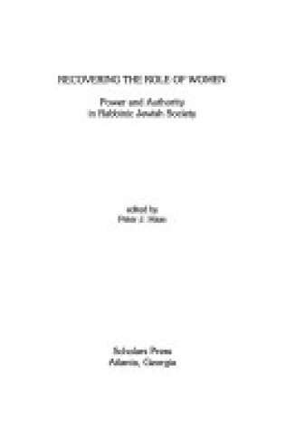 Cover of Recovering the Role of Women