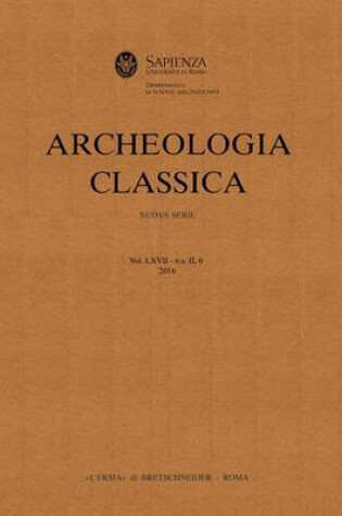 Cover of Archeologia Classica 2016 Volume 67, N.S. II, 6
