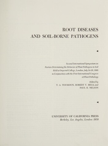 Cover of Root Diseases and Soil-borne Pathogens