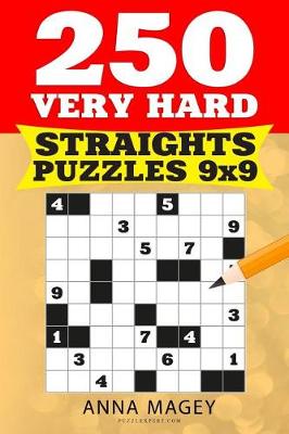 Book cover for 250 Very Hard Straights Puzzles 9x9