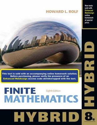 Book cover for Finite Mathematics, Hybrid (with Webassign with eBook Loe Printed Access Card for Single-Term Math and Science)