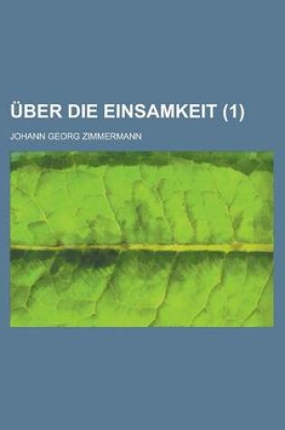 Cover of Uber Die Einsamkeit (1)