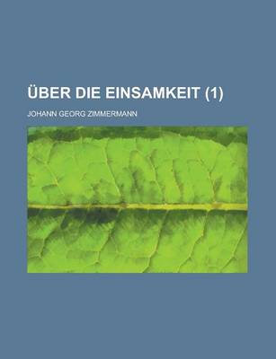 Book cover for Uber Die Einsamkeit (1)