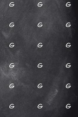 Book cover for Monogram G Journal Personalized Monogram Pattern Custom Letter G Chalkboard