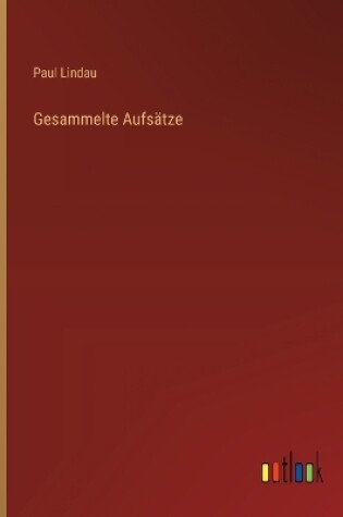 Cover of Gesammelte Aufs�tze