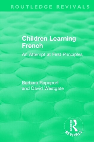 Cover of Children Learning French