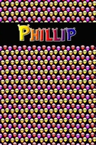 Cover of 120 Page Handwriting Practice Book with Colorful Alien Cover Phillip