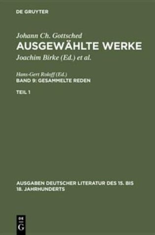 Cover of Gesammelte Reden. 1. Teil