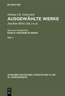 Book cover for Gesammelte Reden. 1. Teil