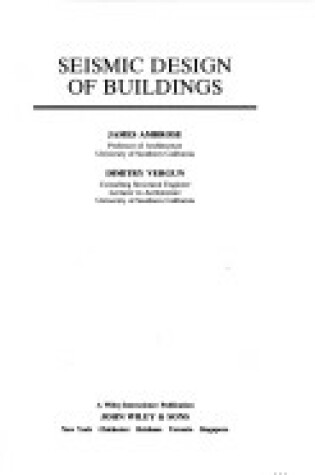 Cover of Seismic Design of Buildings