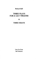 Book cover for Three Plays for a Gay Theatre