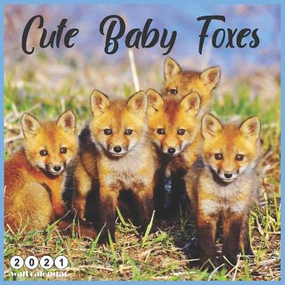 Book cover for Cute Baby Foxes 2021 Wall Calendar