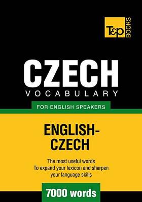 Cover of Czech Vocabulary for English Speakers - English-Czech - 7000 Words