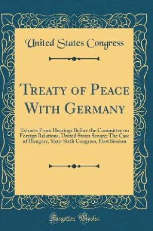 Cover of Treaty of Peace with Germany
