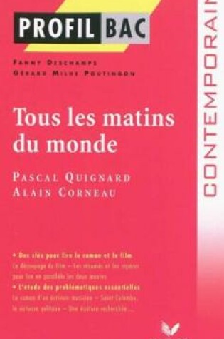 Cover of Profil d'une oeuvre