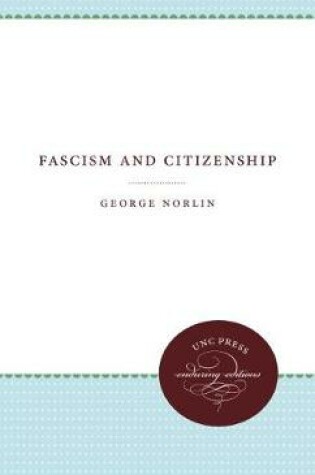 Cover of Fascism and Citizenship