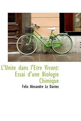 Book cover for L'Unite Dans L'Etre Vivant