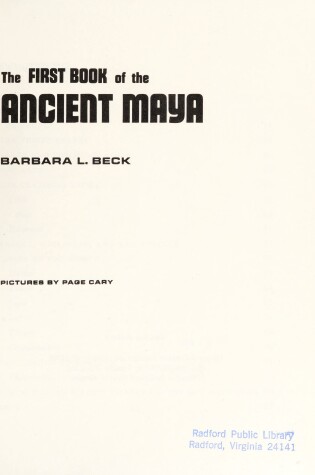 Cover of First Book of the Ancient Maya